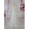A-line V-neck sleeveless beaded sash bridal dress